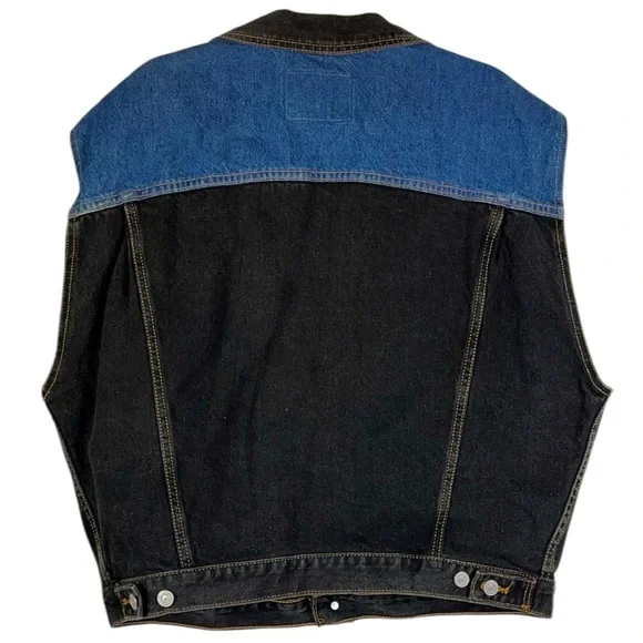 INTERNATIONAL DENIM dual color/pattern vest MEN Sz XL - Picture 3 of 9